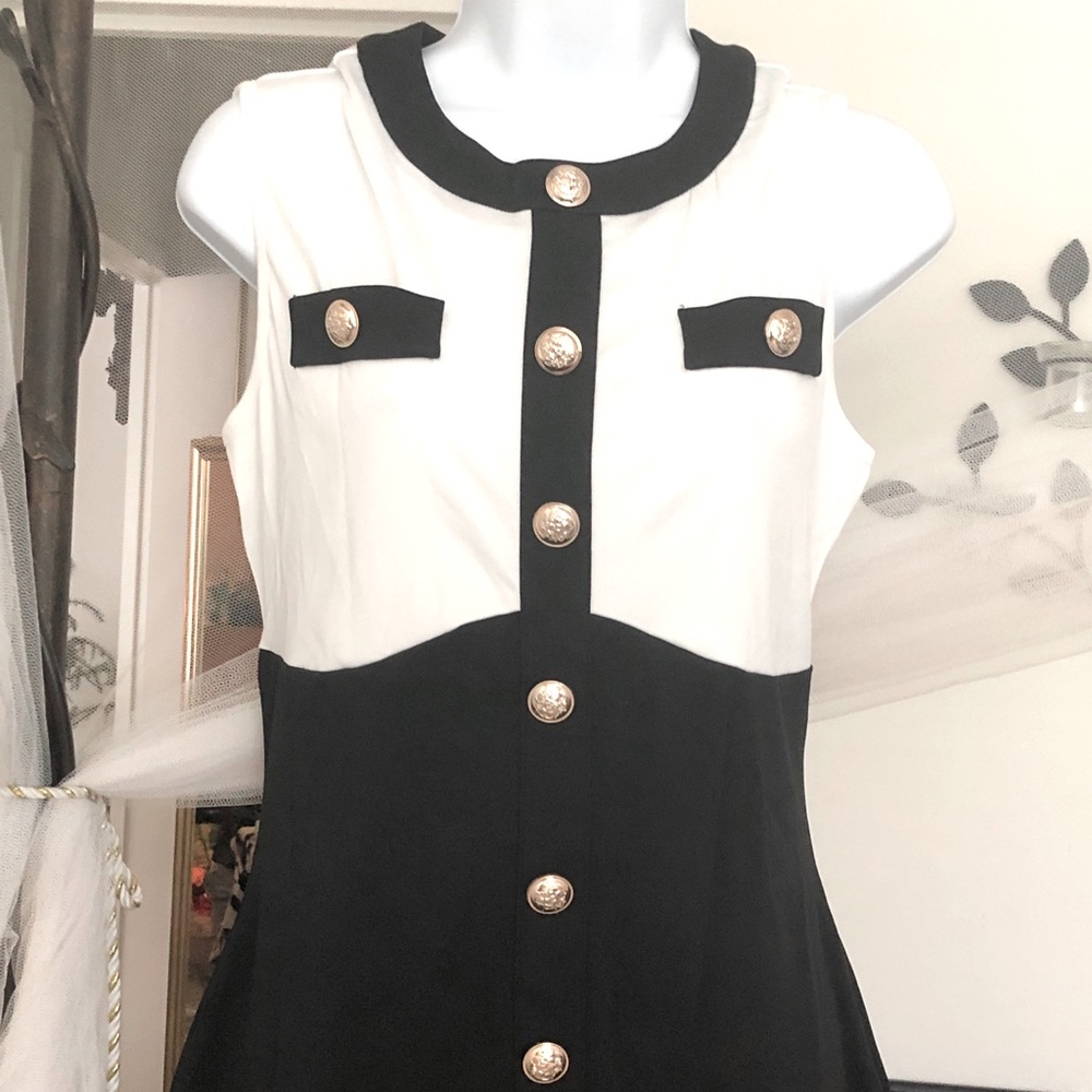 🎉New 2022 Knee Length Bodycon Bandage Sleeveless Button Dress - Picture 9 of 13